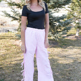 The Penelope Bow-Side Plaid Pants