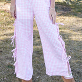 The Penelope Bow-Side Plaid Pants