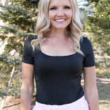 The Evie Short-Sleeve Square Neck Bodysuit