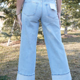 The Ruby Super High Rise Light Wash Cuffed Baggy Wide Jeans  VERVET by FLYING MONKEY