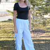 The Penelope Bow-Side Plaid Pants