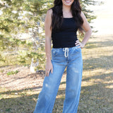 The Florence Super High Rise Wide Leg Jeans  VERVET by FLYING MONKEY