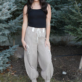 The Camille Stripe Cargo Joggers