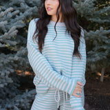 The Annabel Striped Crew Neck Sweater & Wide-Leg Pants Set