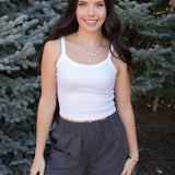 The Nora U-Neck Knit Crop Tank
