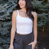 The Nora U-Neck Knit Crop Tank