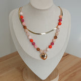 Beaded Heart Layered Necklace