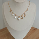Multi Style Rhinestone Charm Necklace