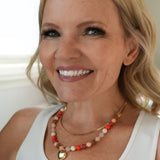 Beaded Heart Layered Necklace