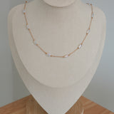 18K Beaded Crystal Chain Necklace