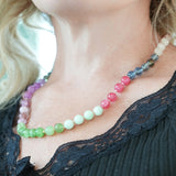 Moody Natural Stone & Glass Mixed Necklace