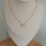 18K Bow Dainty Chain Necklace
