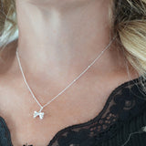 Bow Tie Charm Necklace – Sterling Silver