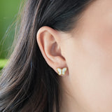18k Butterfly Stud Earrings