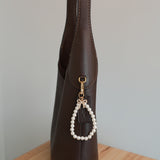 Pearl Bow Heart Seashell Bag Charm Keychain