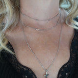 Triple Layer Cross Necklace