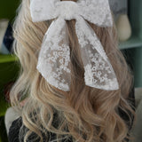 Floral Bow Ribbon Hair Clips