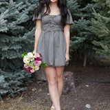 The Harper Black Gingham Dress