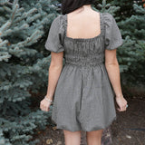 The Harper Black Gingham Dress