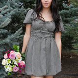 The Harper Black Gingham Dress