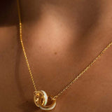18K Opal Dainty Chain Necklace