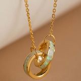 18K Opal Dainty Chain Necklace